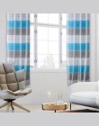 Latające Nordic nowoczesny zasłony na okno salonu sypialnia w paski wystrój domu dostosowane wykonane z naturalnego poliester za