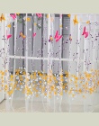 Najlepsza sprzedaż motyl okienne zasłony do salonu sypialnia haftowane woal zasłony motyl zasłony kuchenne Tulle