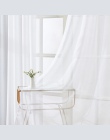 Topfinel zwykły zasłona typu woal biały Sheer zasłony do salonu sypialnia kuchnia drzwi dekoracyjne zasłony okna zasłony z tiulu