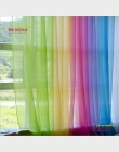 Rainbow kolorowe woal zasłony Terylene wesele kino kurtyna tło sypialnia okno ekran gaza 184D