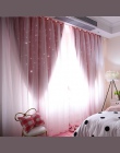 Wydrążone gwiazda cieniowanie okno zasłony zaciemniające zasłony Purdah do salonu księżniczka dzieci pokój dla dzieci dla dzieci