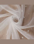 Tiyana białe zasłony gwiazda gaza badań przesiewowych w kierunku okna zasłona tiulowa nowoczesne moda fantazyjne tiul salon wyst