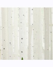 Tiyana białe zasłony gwiazda gaza badań przesiewowych w kierunku okna zasłona tiulowa nowoczesne moda fantazyjne tiul salon wyst