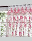 Piwonia Sheer Cortinas tiulu leczenia okna woal Panel tkaniny Tulle zasłony do kuchni pokój dzienny sypialnia A1