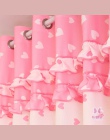 Gorąca wyprzedaż! Koreański duszpasterska styl słodkie i przytulne w kształcie serca różowy obraz falbany zasłony dla dzieci dzi
