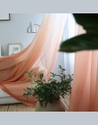 Zasłony kolor gradientu druku woal szary okna nowoczesne zasłony do salonu tiul Sheer tkaniny Rideaux Cortinas