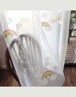 Cartoon Rainbow chmury haftowanego tiulu dzieci zasłony dla dzieci sypialnia zabiegi okienne kuchnia zasłony do salonu