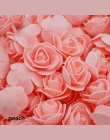 50 sztuk/partia 3.5 cm Mini róża z pianki polietylenowej głowy sztuczne kwiaty dla domu DIY stroik wieniec dostawy wesele dekora