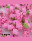 50/100 sztuk 2 cm Mini PE pianki kwiat fałszywy sztuczna róża dla DIY Handmade Wedding Party Decor Scrapbooking rzemiosło prezen