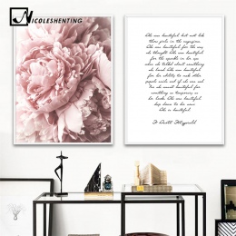 Skandynawski kwiat na płótnie sztuki Nordic obraz ścienny i w najlepszych cenach przedszkole różowy kwiatowy plakat kosztorys de