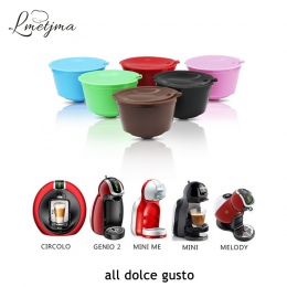 LMETJMA 9 kolor wielokrotnego użytku wielokrotnego użytku do kawy Dolce Gusto kapsułki BPA za darmo kapsułek z kawą do Dolce Gus