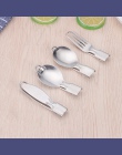 Sprzedaż 1 PC składany widelec sztućce na piknik naczynia do gotowania składany nóż ze stali nierdzewnej sprzęt kempingowy zasta