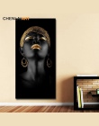 Obrazy na płótnie nowoczesne czarny kobieta Model malarstwo ścienne plakat artystyczny i drukuje zdjęcia Home Decoration dla pok