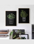 Oprawione obrazy na płótnie wystrój kuchnia biuro ścienne rośliny doniczkowe i litery A4 malarstwo Art drukowane Nordic stylu mo