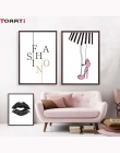 Fashion lady dziewczyna płótno plakat do dekoracji domu wall art painting sypialnia nowoczesne art malowidła ścienne wykres modu
