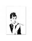 Klasyczne Audrey Hepburn portret makijaż nowoczesne plakaty i reprodukcje na płótnie malarstwo ścienne sztuki obraz modułowy na 