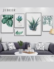 JUBEER akwarela liście plakaty i reprodukcje obraz ścienny na płótnie zielona roślina Nordic stylu dekoracyjne obraz do salonu