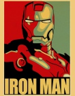 Marvel Comics Iron Man plakat dobrej jakości malowanie RetroPoster papier pakowy dla domu Bar dekoracje ścienne/naklejki