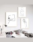 Abstrakcyjne pani linię ciała rysunek plakaty i reprodukcje nowoczesne dekoracje do domu na płótnie malarstwo obraz modułowy na 