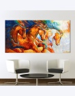 HDARTISAN płótno Wall Art trzy konie do biegania malarstwo zwierząt zdjęcia do salonu wystrój domu bez ramki