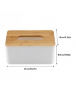 Wymienny bambusa pokrywa drewniana plastikowe pudełko na chusteczki do przechowywania organizator mody tkanki Case do dekoracji 