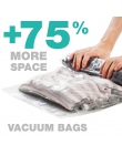 Ręcznie Rolling torby do przechowywania kompresji na ubrania plastikowe worki do pakowania próżniowego Travel Space Saver torby 