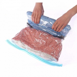 1 pc ręcznie Rolling kompresji worek próżniowy oszczędność miejsca torby granicy składany sprężonego ubrania dla domu plastikowa