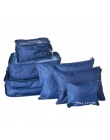 6 sztuk/zestaw wodoodporna szafa walizka etui przenośny pojemnik Nylon podróży worek do przechowywania organizator dla ubrania b