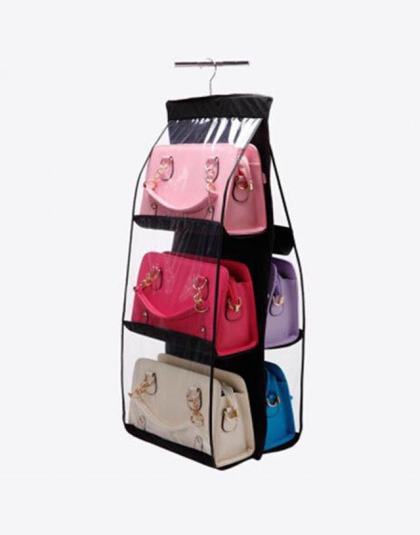6 siatki włókniny wiszące wieszaki do przechowywania kobiet torebki na torby damskie organizator buty pyłoszczelna torba do prze