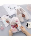 Niedźwiedź brunatny przezroczysty walizka podróżna buty bielizna przechowywania kosmetyczne torba Cartoon organizator odzież pak