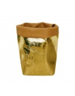 ISHOWTIENDA zmywalny papier pakowy torba roślin kwiaty Pot wielofunkcyjne torba do przechowywania do domu ponownego użycia wazon