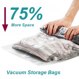Roll-Up kompresji próżniowe torebki do przechowywania składany Travel Space Saver torby z tworzywa sztucznego sprężonego domu na