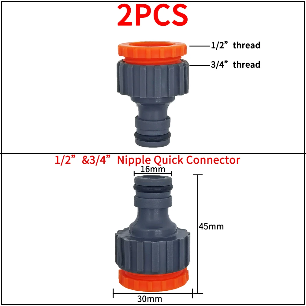 Adapter do kranu ogrodowego do nawadniania kroplowego żółty