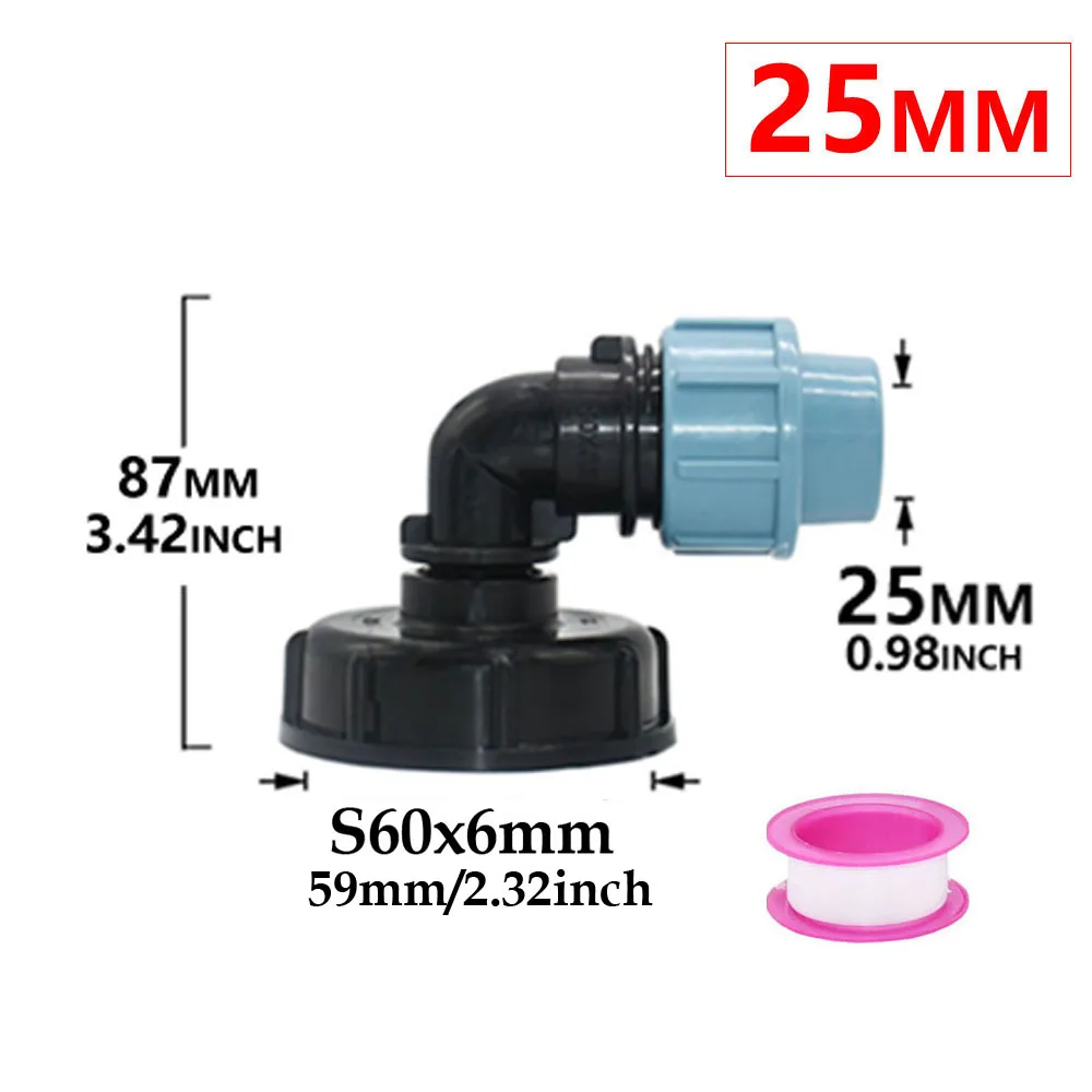 Adapter do zbiornika IBC S60 ze złączką do węża Biały