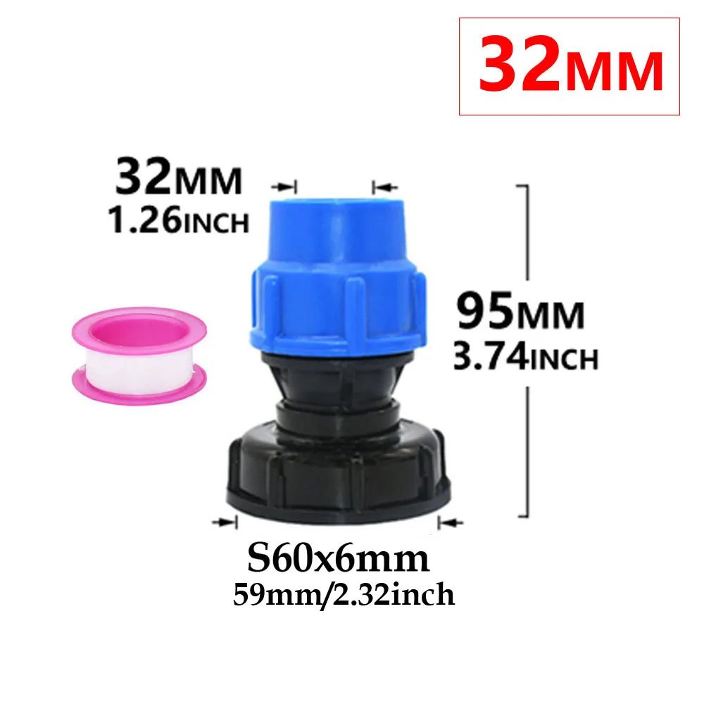 Adapter do zbiornika IBC S60 ze złączką do węża Niebieski