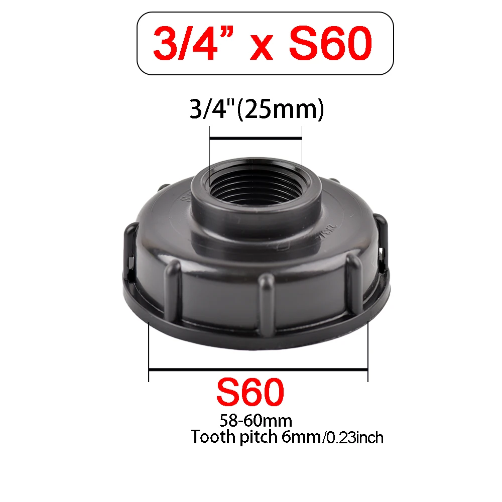 Adapter kranu do zbiornika IBC S60x6 z szybkozłączem Brązowy