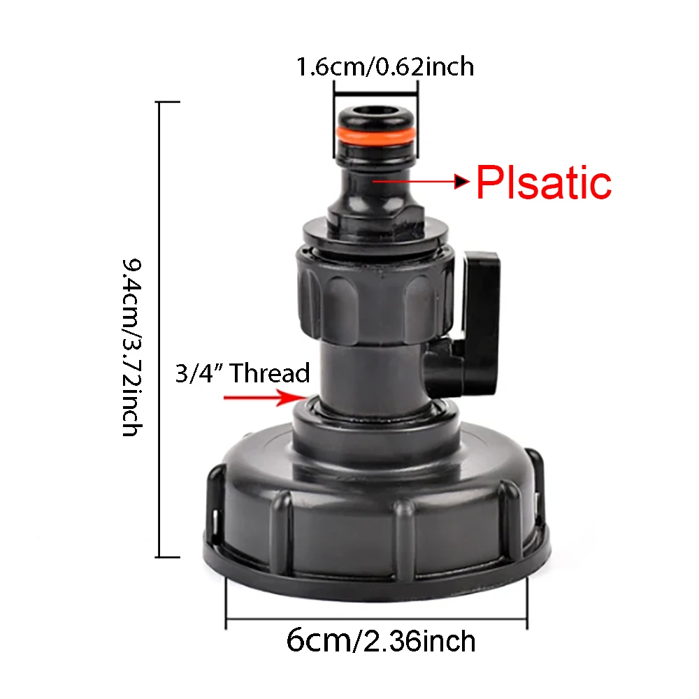 Adapter kranu do zbiornika IBC S60x6 z szybkozłączem Złoto