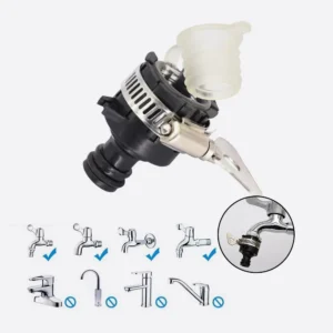 Adapter i złączka do węża ogrodowego Brązowy