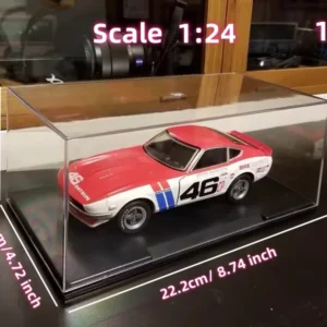 Akrylowa gablota na modele samochodów Niebieski
