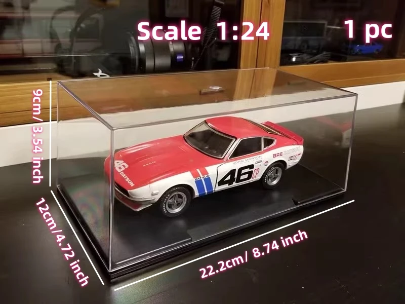 Akrylowa gablota na modele samochodów Niebieski