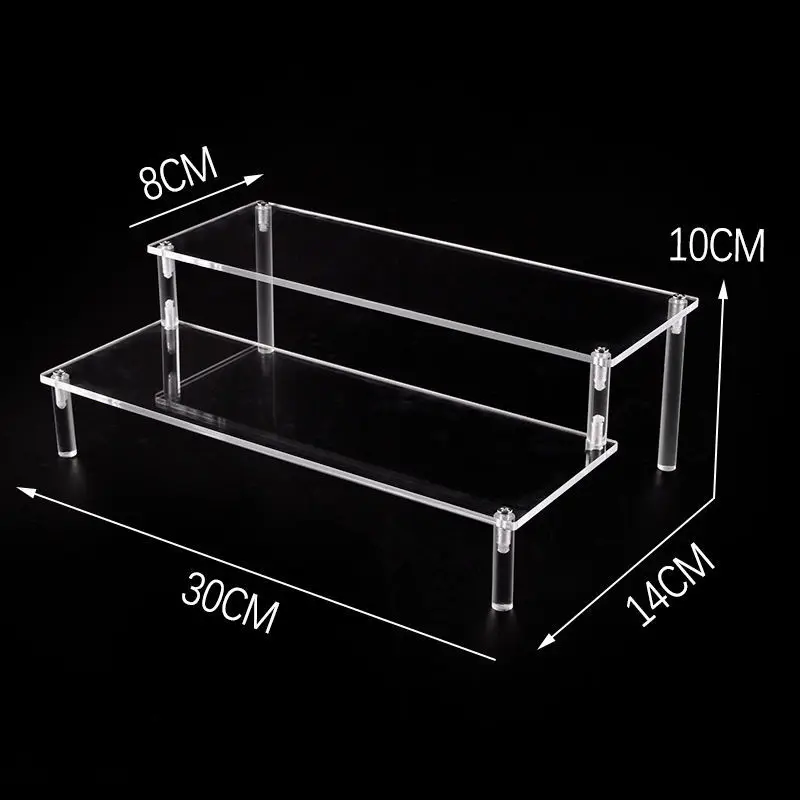 Akrylowa półka ekspozycyjna, organizer na perfumy i figurki 2 layer 30x8cm