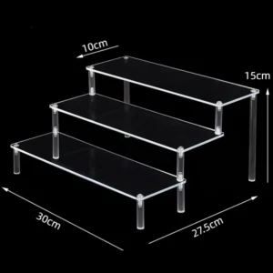 Akrylowa półka ekspozycyjna, organizer na perfumy i figurki 3 layer 30x10cm