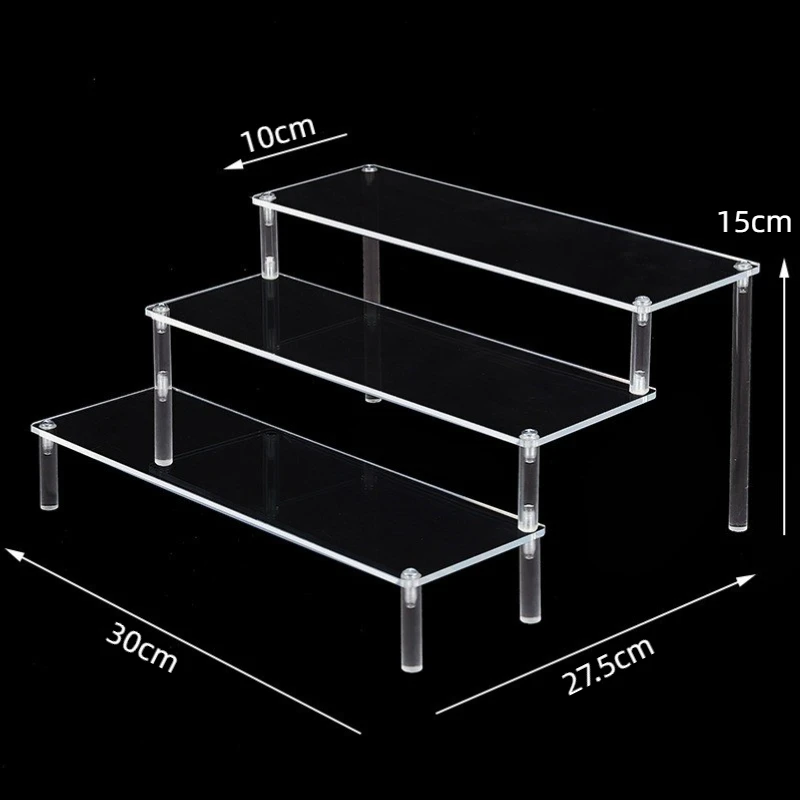 Akrylowa półka ekspozycyjna, organizer na perfumy i figurki 3 layer 30x10cm