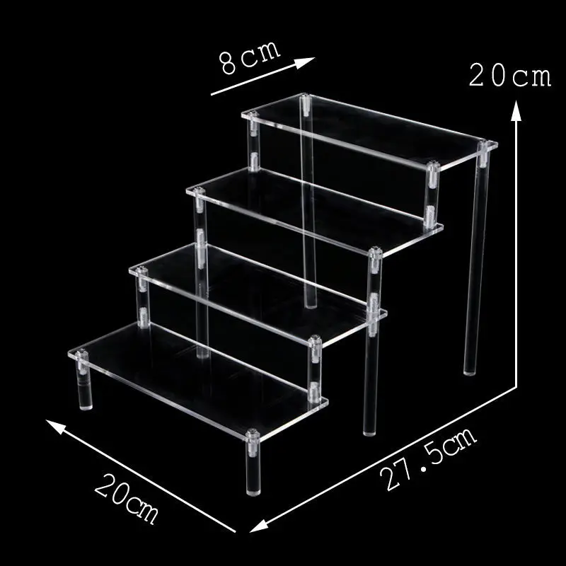 Akrylowa półka ekspozycyjna, organizer na perfumy i figurki 4 layer 20x8cm