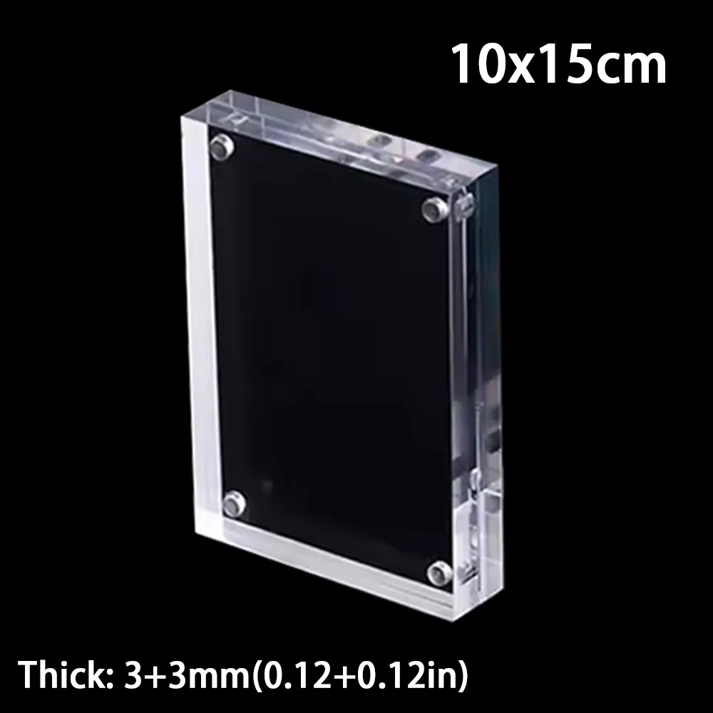 Akrylowa ramka na zdjęcia z magnesem na lodówkę i biurko X15cm 3 3mm thick