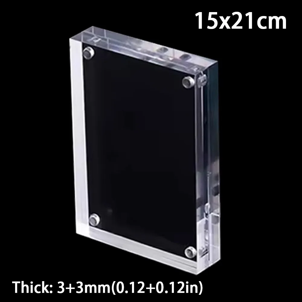 Akrylowa ramka na zdjęcia z magnesem na lodówkę i biurko X21cm 3 3mm thick