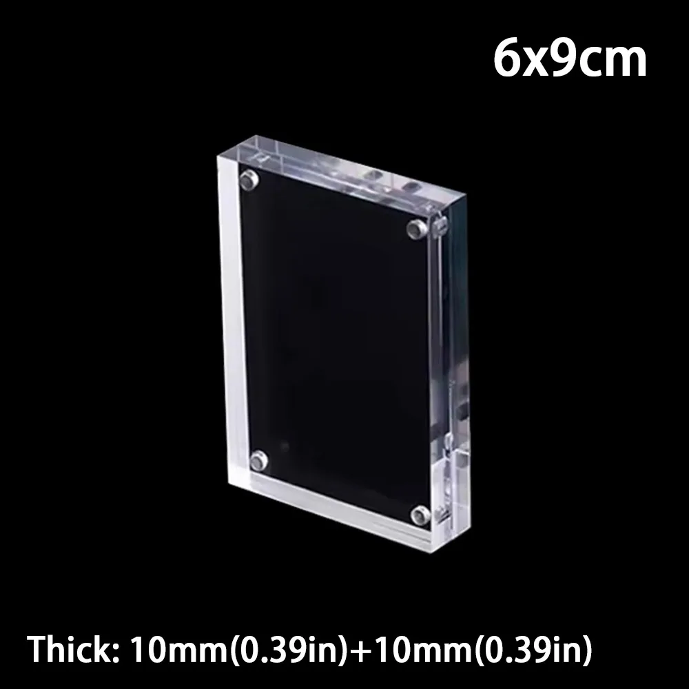 Akrylowa ramka na zdjęcia z magnesem na lodówkę i biurko X9cm 10 10mm thick