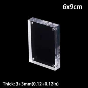 Akrylowa ramka na zdjęcia z magnesem na lodówkę i biurko X9cm 3 3mm thick