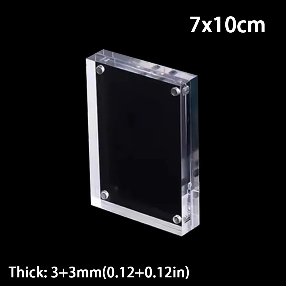 Akrylowa ramka na zdjęcia z magnesem na lodówkę i biurko X10cm 3 3mm thick