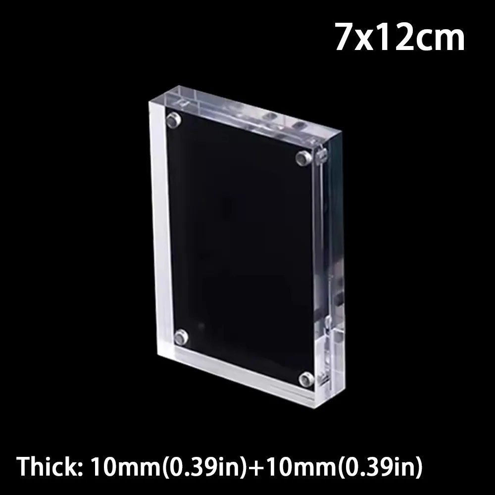 Akrylowa ramka na zdjęcia z magnesem na lodówkę i biurko X12cm 10 10mm thick